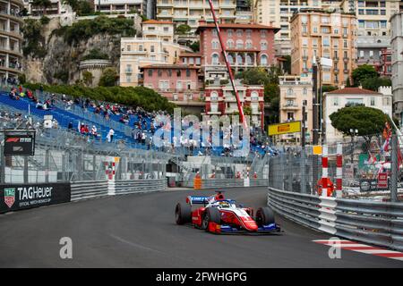 01 Shwartzman Robert (rus), Prema Racing, Dallara F2, Action während der FIA Formel 2-Meisterschaft 2021 in Monaco vom 21. Bis 23. Mai - Foto Florent Gooden / DPPI / LiveMedia Stockfoto