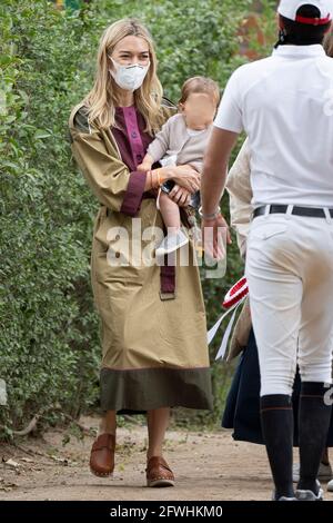 Madrid, Spanien. Mai 2021. Marta Ortega nimmt an der 110. Ausgabe des Internationalen Springwettbewerbs Madrid 5 (CSI) Teil, der Teil der Longines Global Champions Tour im Country Club der Villa de Madrid ist. Kredit: SOPA Images Limited/Alamy Live Nachrichten Stockfoto