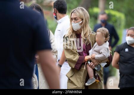 Madrid, Spanien. Mai 2021. Marta Ortega nimmt an der 110. Ausgabe des Internationalen Springwettbewerbs Madrid 5 (CSI) Teil, der Teil der Longines Global Champions Tour im Country Club der Villa de Madrid ist. Kredit: SOPA Images Limited/Alamy Live Nachrichten Stockfoto