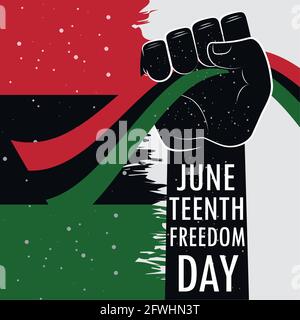 Juneteenth-Grußkarte Stock Vektor