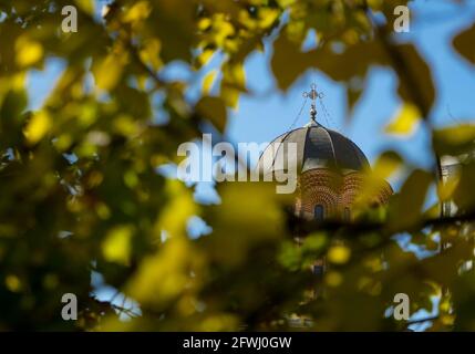 Bukarest, Rumänien - 15. November 2020: Kirche des heiligen Antonius - Alter Fürstenhof erbaut von Mircea Ciobanul im Jahr 1559 der älteste in Bukarest. Es ist b Stockfoto