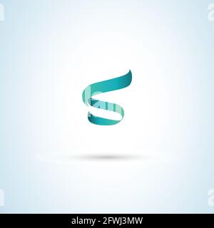 Natur primitive Hautpflege Logo abstraktes Design in Linear Stil, Buchstabe S und Symbol Stock Vektor