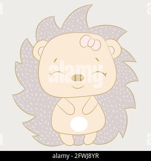 Niedliches Igel. Abbildung für Kinder. Stock Vektor