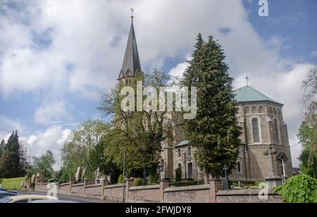 Aachen Eilendorf-St. Severin ist eine katholische Kirche in Aachen-Eilendorf. Stockfoto