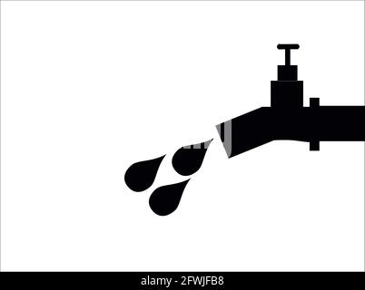 Abbildung des fliessenden Wassers durch den Wasserhahn Stockfoto