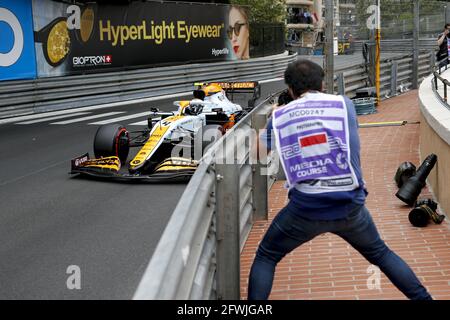NORRIS Lando (gbr), McLaren MCL35M, Aktion während der Formel-1-Weltmeisterschaft 2021, großer Preis von Monaco vom 20. Bis 23. Mai in Monaco - Foto DPPI / LiveMedia Stockfoto