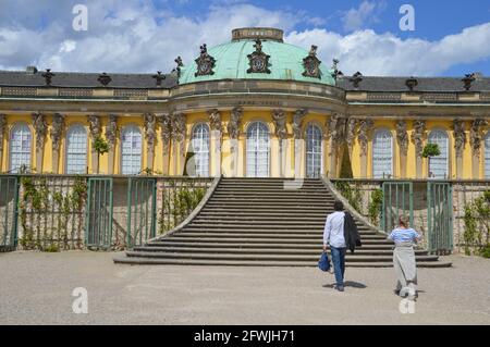 Schloss Sanssouci in Potsdam, Brandenburg, Deutschland - 21. Mai 2021. Stockfoto