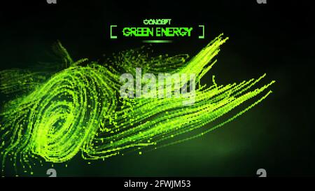 Konzept der grünen Energie. Vector Green Technologie Hintergrund. Futuristische Vektorgrafik. Stock Vektor