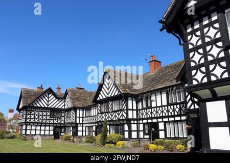 Mock Tudor Architecture in Port Sunlight Model Village, Wirral, Großbritannien Stockfoto