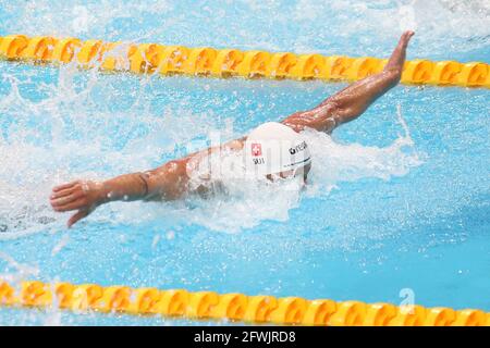 NOE Ponti von Suisse Halbfinale 200 m Schmetterling während der len Europameisterschaft 2021, Schwimmveranstaltung am 22. Mai 2021 in der Duna Arena in Budapest, Ungarn. Foto Laurent Lairys / ABACAPRESS.COM Stockfoto