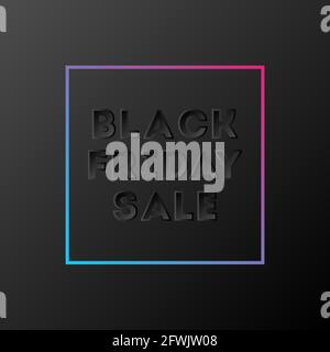 Schwarz-Weiß-Banner Black Friday Verkauf, Rabatte. Stock Vektor