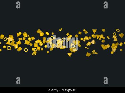 Schwebende geometrische Grundformen - 3d-Illustration Stockfoto
