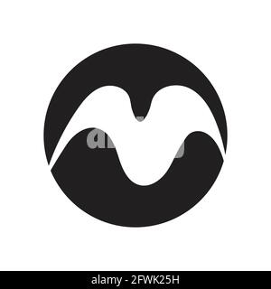 Design der Vektorgrafik für das M-Logo Stock Vektor