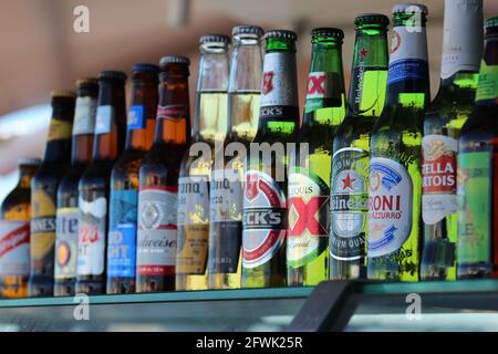 Bier Flaschen Stockfoto