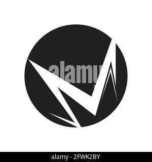 Design der Vektorgrafik für das M-Logo Stock Vektor