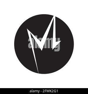 Design der Vektorgrafik für das M-Logo Stock Vektor