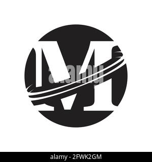 Design der Vektorgrafik für das M-Logo Stock Vektor