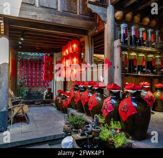 Tengchong in der Provinz yunnan Stadt und Stadttavernen Stockfoto