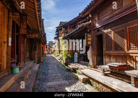 Dali bai Minderheit autonome Präfektur der provinz yunnan shaxi Stadt Straßen des Bezirks Jianchuan Stockfoto