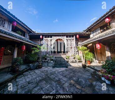 Tengchong in der Provinz yunnan, luo yee lee Familienhof Innenhof der alten Stadt Stockfoto