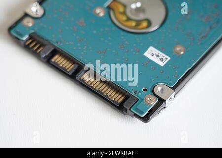 Schließen Sie die Festplatte des Computers Stockfoto