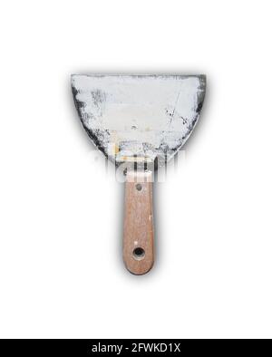 Kitt Messer Instrument isoliert auf weißem Hintergrund Stockfoto