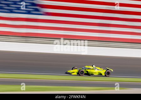 Indianapolis, Indiana, USA. Mai 2021. CHARLIE KIMBALL (11) aus den Vereinigten Staaten übt sich beim 105. Lauf der Indianapolis 500 auf dem Indianapolis Motor Speedway in Indianapolis, Indiana. Kredit: Brian Spurlock Grindstone Medien/ASP/ZUMA Wire/Alamy Live Nachrichten Stockfoto