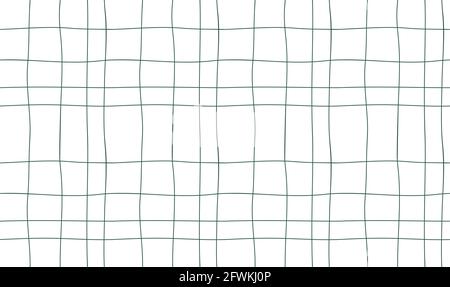 Abstraktes Nahtloses Muster mit grünem dünnen Linienraster. Doodle grenzenlos strukturiert kreative Kunst geometrische Wiederholung Ornament. Grenzenloses Dekor für Stoff, Papierfolie, Druck, Tapete. Vektorgrafik Stock Vektor