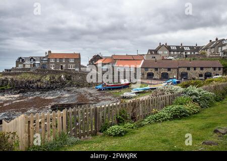 Craster ist ein kleines Fischerdorf an der Küste von Northumberland In der Nähe von Alnwick Stockfoto