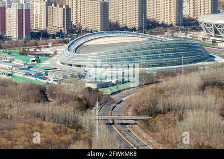 Die Olympischen Winterspiele 2022 Stadion - oval Stockfoto