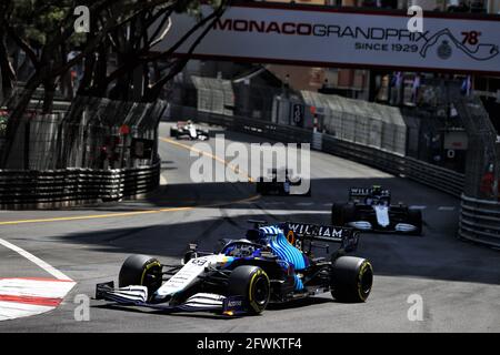 Monte Carlo, Monaco. Mai 2021. George Russell (GBR) Williams Racing FW43B. Großer Preis von Monaco, Sonntag, 23. Mai 2021. Monte Carlo, Monaco. Quelle: James Moy/Alamy Live News Stockfoto