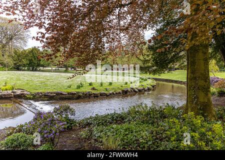 Buxton Pavilion und Pavilion Gardens in Derbyshire Stockfoto
