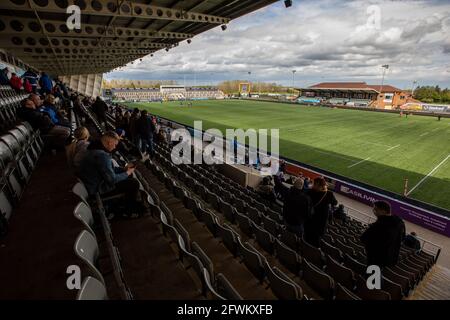 Newcastle, Großbritannien. März 2021. NEWCASTLE UPON TYNE, 22. MAI nach 14 Monaten vor dem WETTSPIEL ZWISCHEN Newcastle Thunder und Halifax Panthers im Kingston Park, Newcastle am Sonntag, den 23. Mai 2021, waren die Supporter wieder im Kingston Park willkommen. (Quelle: Chris Lishman) Quelle: MI News & Sport /Alamy Live News Stockfoto