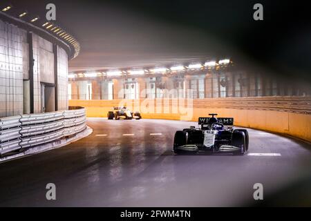 63 RUSSELL George (gbr), Williams Racing F1 FW43B, 06 LATIFI Nichola (CAN), Williams Racing F1 FW43B, Aktion während der Formel-1-Weltmeisterschaft 2021, großer Preis von Monaco vom 20. Bis 23. Mai in Monaco - Foto Florent Gooden / DPPI / LiveMedia Stockfoto