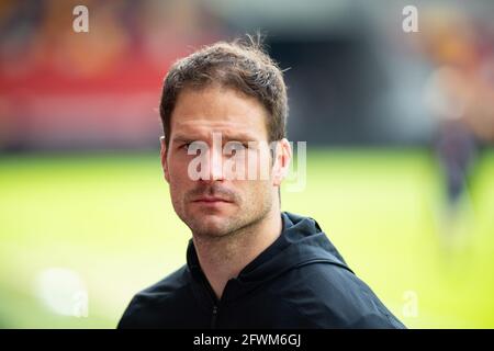 Brentford, Großbritannien. Mai 2021. AFC Bournemouth-Torhüter Asmir Begovic beim Sky Bet Play-Off-Halbfinale der 2. Etappe Championship zwischen Brentford und Bournemouth am 22. Mai 2021 im Brentford Community Stadium, Brentford, England. Foto von Andrew Aleksiejczuk/Prime Media Images. Quelle: Prime Media Images/Alamy Live News Stockfoto
