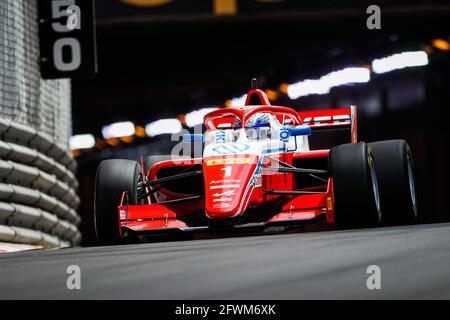 01 ARON Paul, Prema Powerteam, Aktion während der 3. Runde der Formel-Regional-Europameisterschaft 2021 von Alpine in Monaco, vom 21. Bis 23. Mai 2021 - Foto Antonin Vincent / DPPI Stockfoto