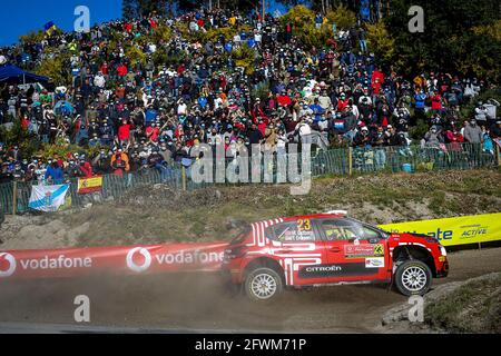 23 Mads OSTBERG (NOR) Torstein Eriksen (NOR, TRT World Rallye Team, Citroën C3, RC2 Rally2, Aktion während der Rallye Portugal 2021, 4. Lauf der FIA WRC 2021, FIA World Rally Championship, vom 20. Bis 23. Mai 2021 in Matosinhos, Portugal - Foto Paulo Maria / DPPI Stockfoto