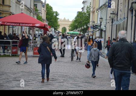 Brandenburger straße in Potsdam, Deutschland - 21. Mai 2021. Stockfoto