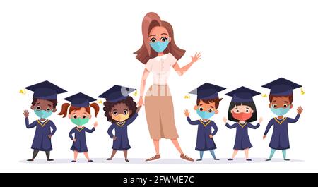 Kindergartenabschluss2 Stock Vektor