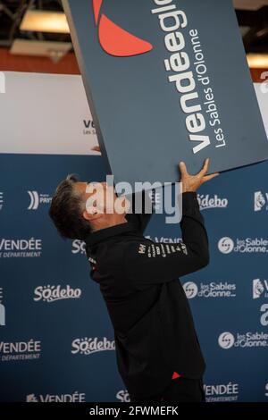 Kojiro Shiraishi (Jap), Porträt während der Preisverleihung der Vendée Globe 2020-2021, 9. Auflage des Solo-Nonstop-Weltjahrennens am 2. Mai 2021 in Les Sables-d'Olonne, Frankreich - Foto Thomas Deregnieaux / DPPI Stockfoto