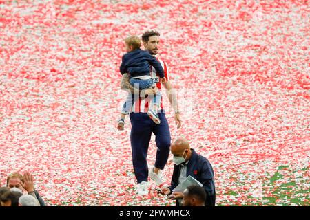 Madrid, Spanien. Mai 2021. Atletico de Madrid Spieler feiern den Titel der Spanischen Liga im Wanda Metropolitano in Madrid Credit: Indira/DAX/ZUMA Wire/Alamy Live News Stockfoto