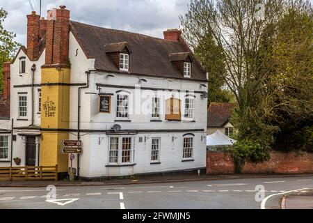 White Hart Pub in Hartlebury in der Nähe von Kidderminster in Worcestershire. Stockfoto