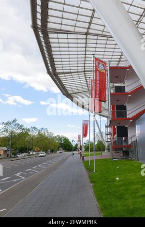 Leverkusen, Deutschland. Mai 2021. Genrale Ansicht der BayArena Leverkusen. Kredit: SPP Sport Pressefoto. /Alamy Live News Stockfoto