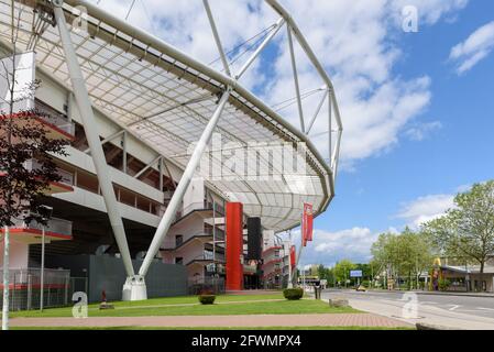 Leverkusen, Deutschland. Mai 2021. Allgemeine Eckansicht der BayArena, Leverkusen. Kredit: SPP Sport Pressefoto. /Alamy Live News Stockfoto