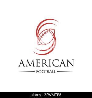 American Sport Fußball Logo Vektor Illustration Design Vorlage Stock Vektor