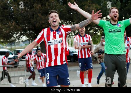 Valladolid, Spanien. Kredit: D. 22. Mai 2021. Saul Niguez (Atletico) Fußball/Fußball : Spiel der spanischen Primera-Division „Liga Santander“ zwischen Real Valladolid CF 1-2 Atletico de Madrid im Estadio Municipal Jose Zorrilla in Valladolid, Spanien. Quelle: D .Nakashima/AFLO/Alamy Live News Stockfoto