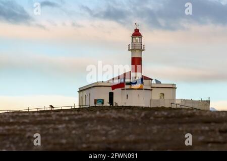 Leuchtturm, Isla Magdalena, 1902, Magellanstraße, Chile Stockfoto