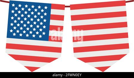 usa Flagge Wimpel auf dem Hintergrund Stock Vektor