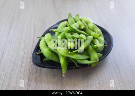 Japanische Küche Edamame-Bohne in einer Schüssel Stockfoto