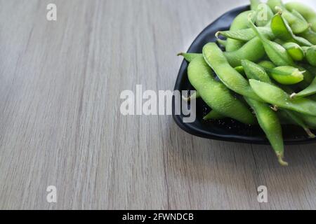 Japanische Küche Edamame-Bohne in einer Schüssel Stockfoto